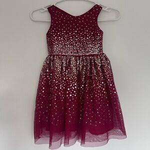 Burgundy/Red Sequin Midi Dress 3T